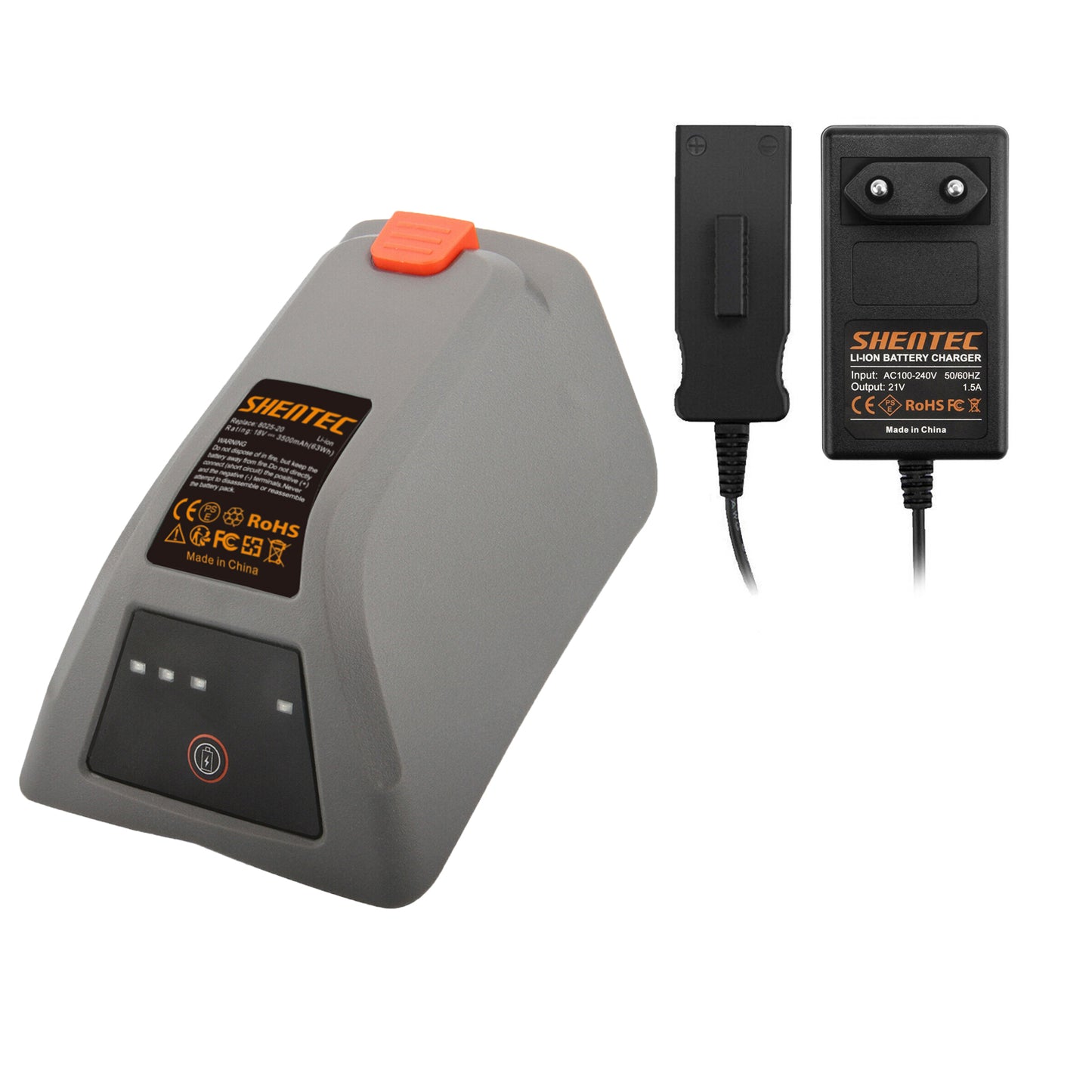 18V 3500mAh Battery + Charger for Gardena 8025-20 Comfort Wall-Mounted Hose Box 35 roll-up 008A231
