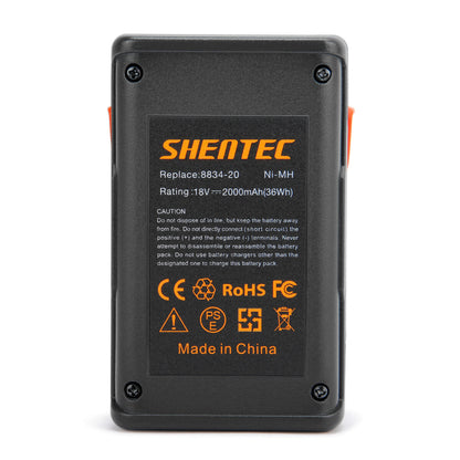 SHENTEC 2x 18V 2AH Ni-MH Battery For Gardena 8834-20 648844 648872 SmallCut 300 EasyCut 42