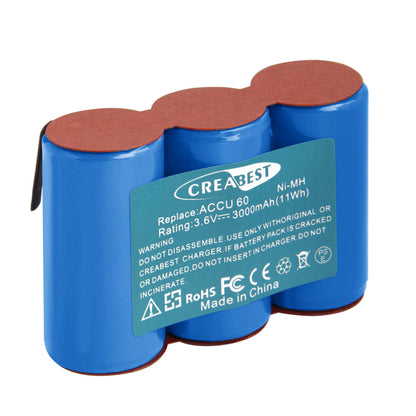 SHENTEC 3.6V 3.0Ah Ni-MH Battery For Gardena ACCU 60 ACCU 45 302768 Accu45 8808 Accu60 8800