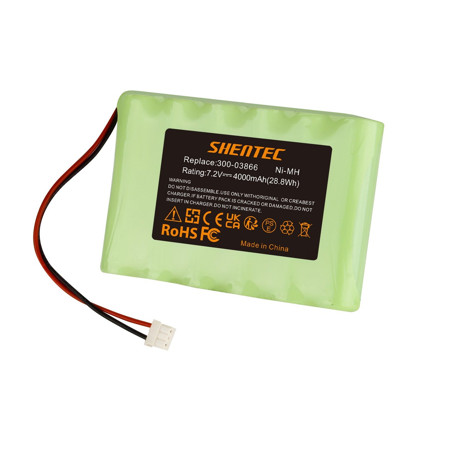 SHENTEC 7.2V 4000mAh Ni-MH  Battery for Honeywell Lynx 5100/5200/5300 300-03866 LCP500-4B
