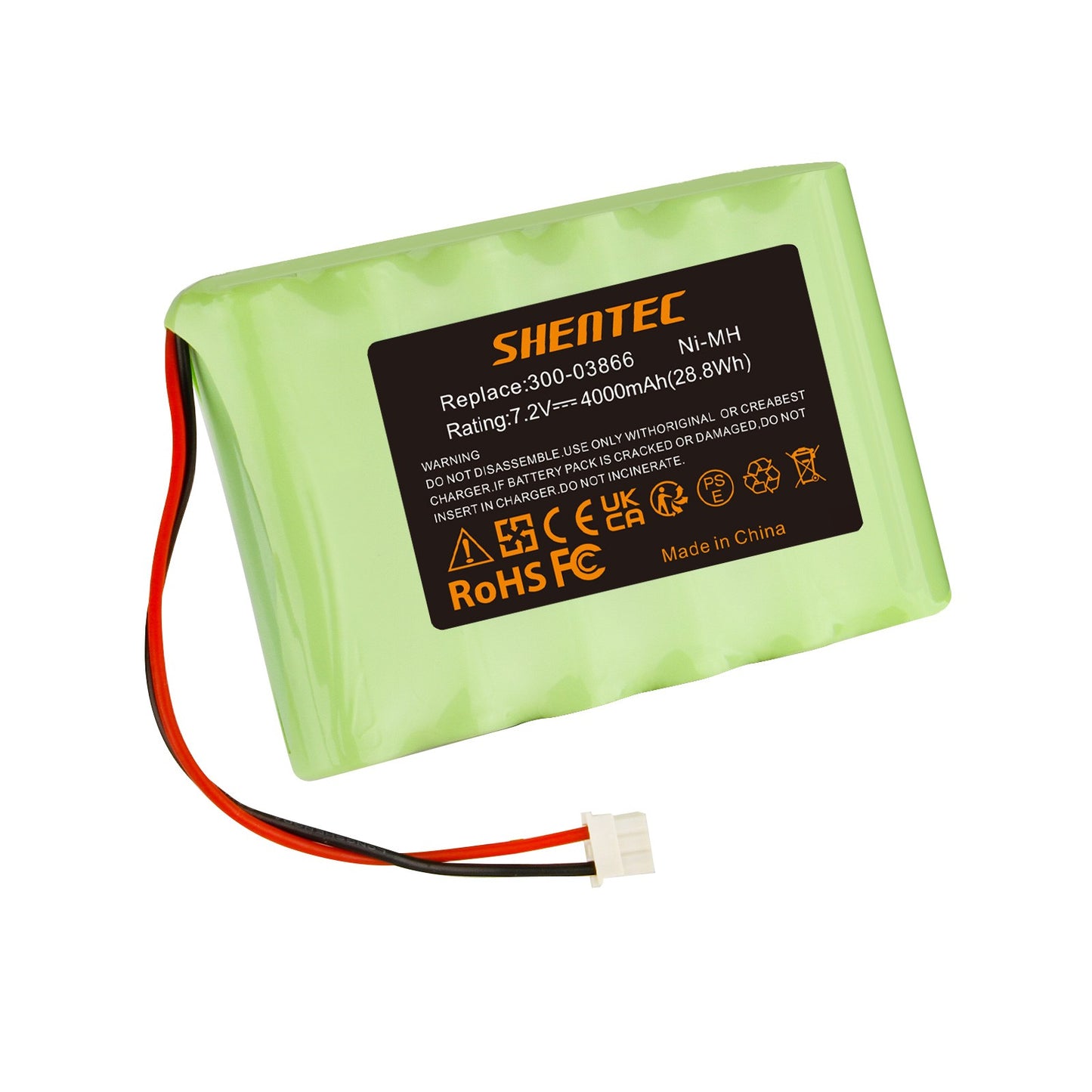 SHENTEC 7.2V 4000mAh Ni-MH  Battery for Honeywell Lynx 5100/5200/5300 300-03866 LCP500-4B