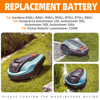 SHENTEC 18V 2500mAh Li-Ion Battery for Husqvarna Automower 105 Gardena R38Li R40Li R45Li