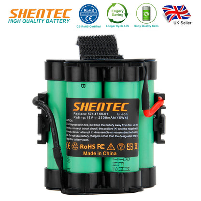 SHENTEC 18V 2500mAh Li-Ion Battery for Husqvarna Automower 105 Gardena R38Li R40Li R45Li