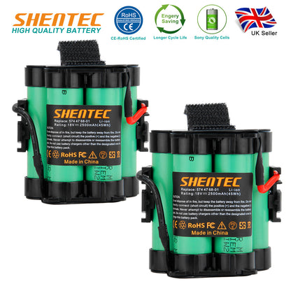 SHENTEC 2X 2.5Ah Li-ion Battery For Husqvarna 105 305 308x Gardena R75Li R45Li R70Li