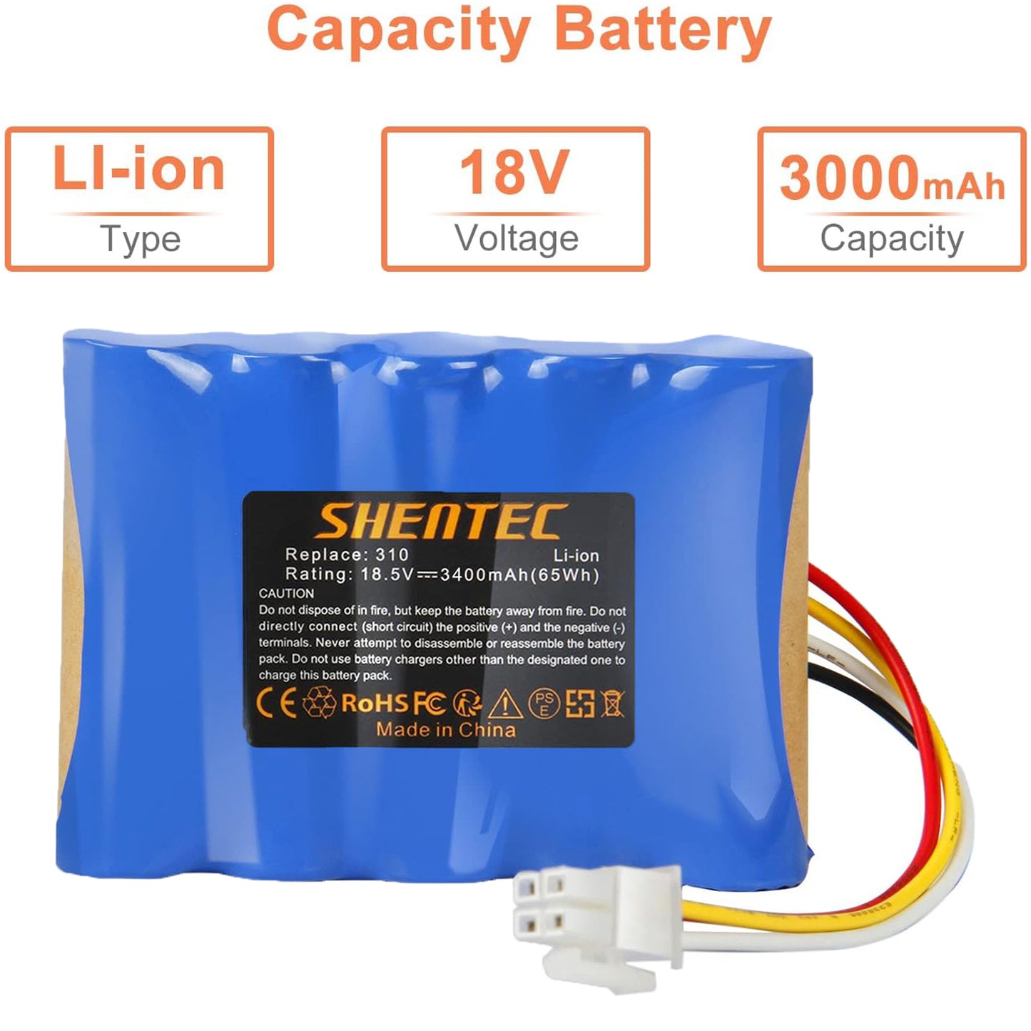 SHENTEC 18.5V 3.4Ah Li-ion Battery For Husqvarna 584 85 28-01 Gardena Sileno R100Li R130L