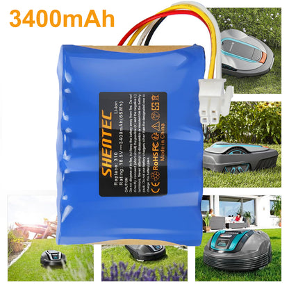 SHENTEC 18.5V 3.4Ah Li-ion Battery For Husqvarna 584 85 28-01 Gardena Sileno R100Li R130L
