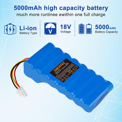 SHENTEC 18V 5000mAh Li-ion Battery for Husqvarna Automower 320/430X/440/450X/520/550  589 58 52-01/589 58 57-01/588 14 64-01/588 14 64-02