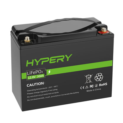 30Ah 12.8V LiFePO4 Lithium Battery BMS Deep Cycle For RV Solar Leisure Off-Grid