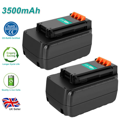 SHENTEC 2X 3.5Ah 36V Li-ion Battery For Black Decker LBXR36 BL2036 LBX2040 LST420