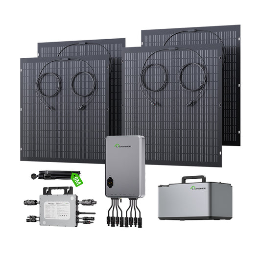 Balcony Power Station 800W Flexible Solar Kit With 4 x 200 W Solar Panel & Inverter 800W,1600W Smart Hub &1024WH Power Box