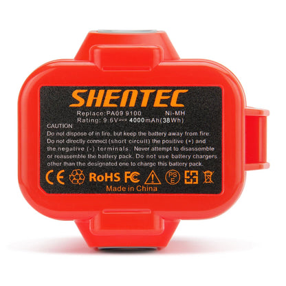 SHENTEC 2x 9.6V Battery + Charger Kit For Makita PA09 9120 9122 6203D 6207D 6222D 9100