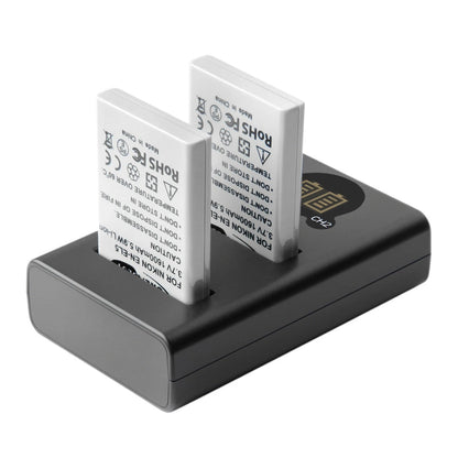 2x 1600mAh EN-EL5 Battery +Dual Charger For Nikon Coolpix P520 P100 P510