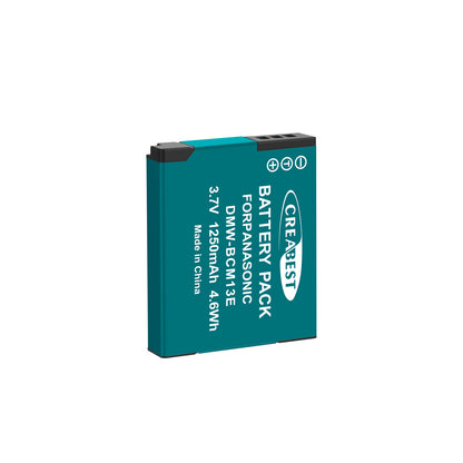 2Pcs DMW-BCM13 1250mAh Battery Charger For Panasonic Lumix DMC-TZ40S ZS50 ZS30W