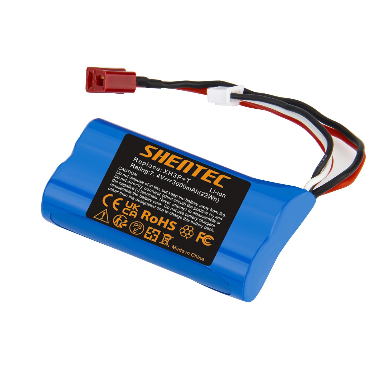 SHENTEC 7.4V 3.0Ah Li-ion battery XH3P+T Plug for WLtoys 12401 12402 12403 RC Car