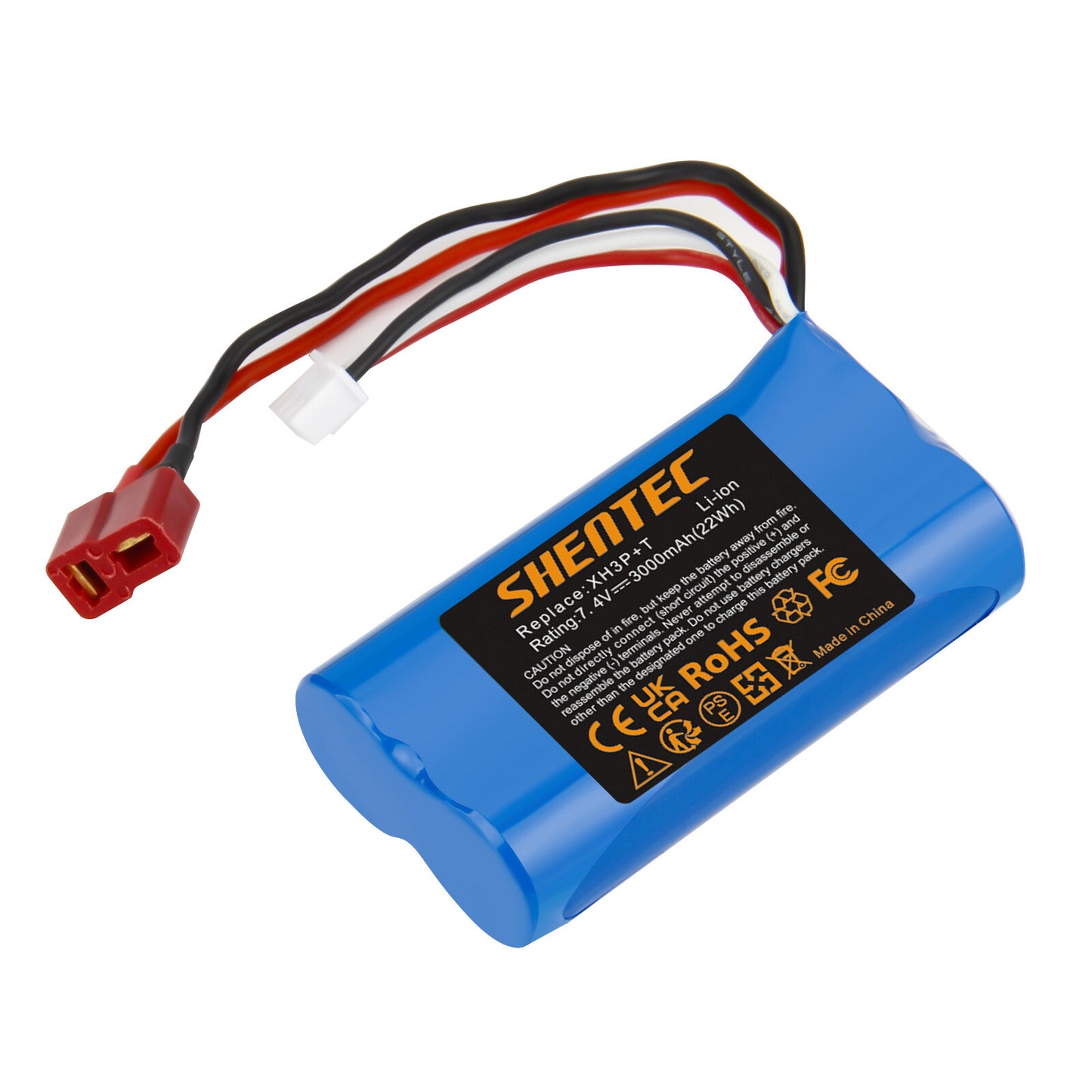 SHENTEC 7.4V 3.0Ah Li-ion battery XH3P+T Plug for WLtoys 12401 12402 12403 RC Car