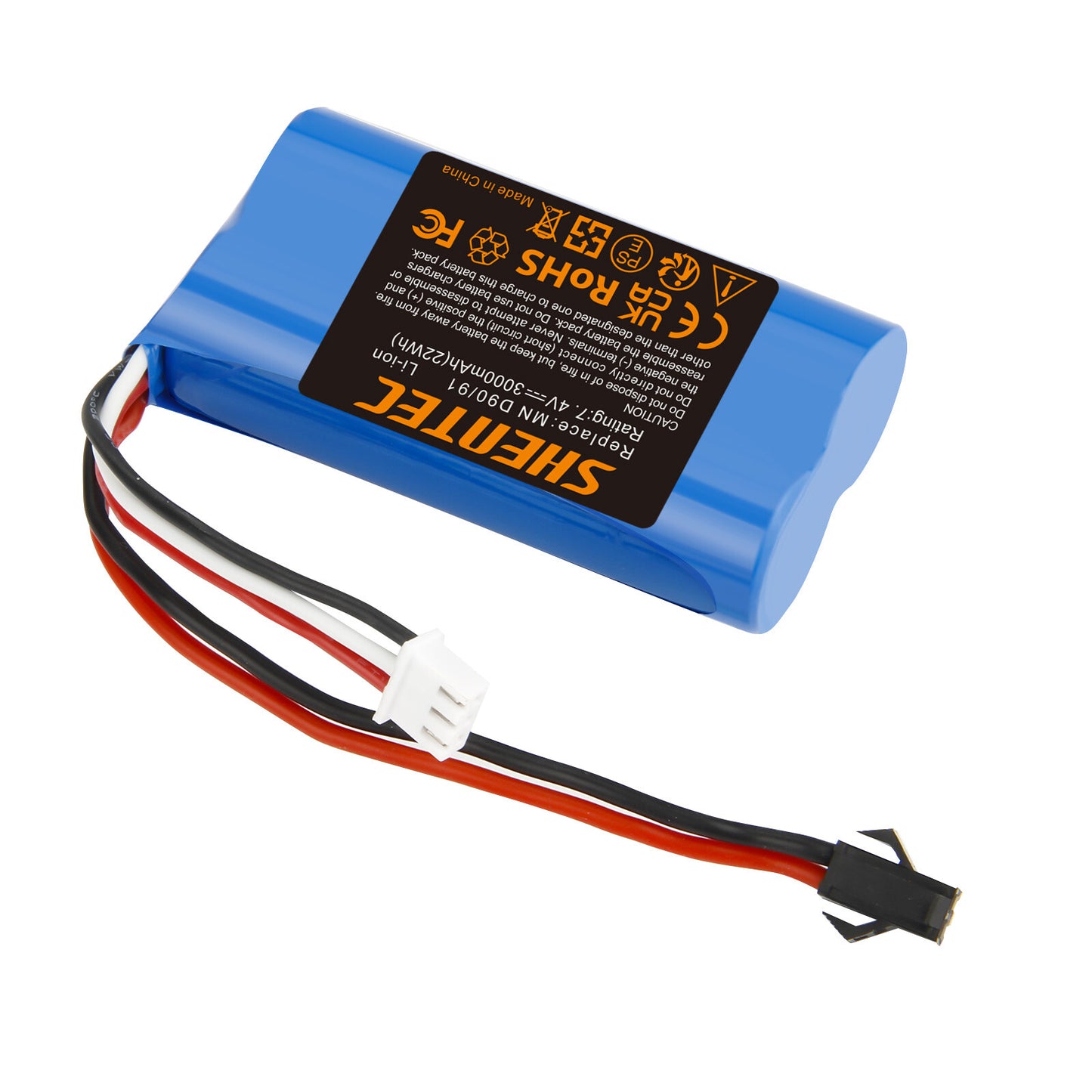 SHENTEC 3Ah 7.4V Li-ion Battery for MN D90/91 MN 99/99S RC Car Model H101 H105 RC