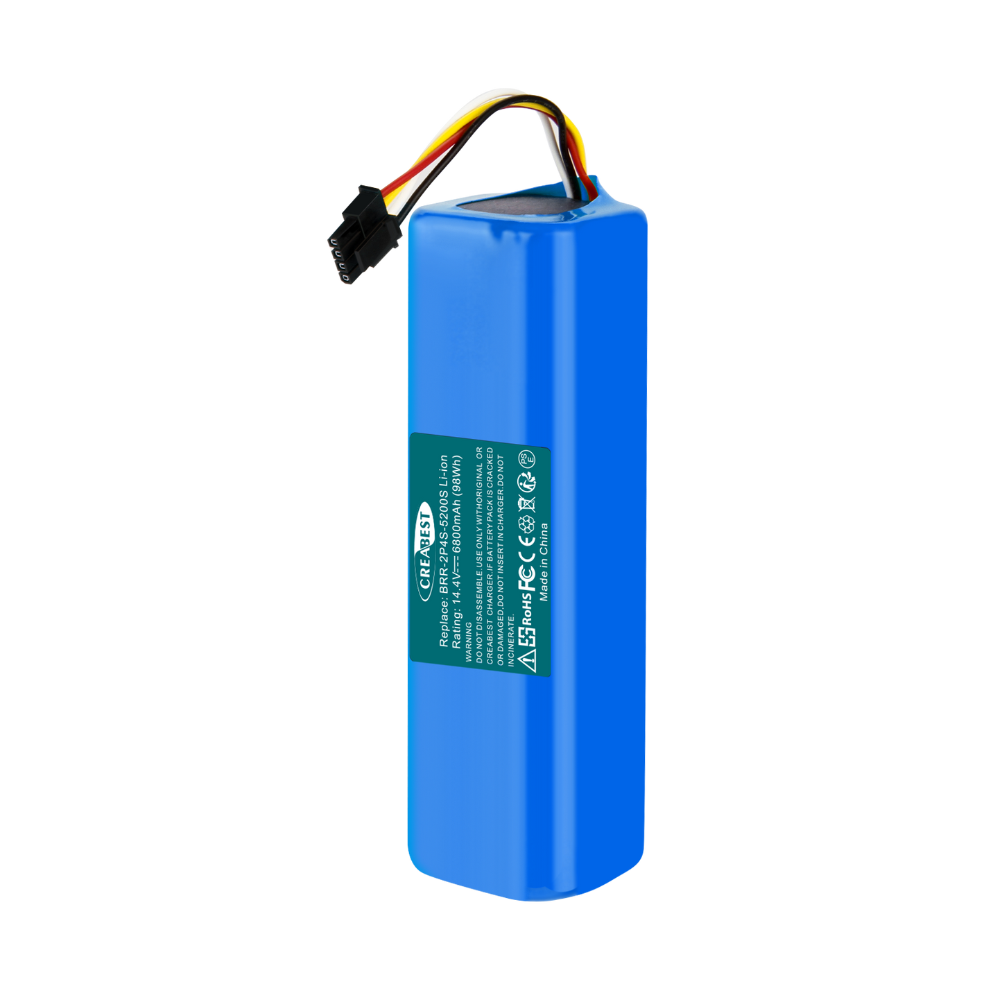 6.8Ah 14.4V Replacement Battery For Xiaomi BRR-2P4S-5200S,Roborock S50 S51 S55,T61 T60 T65
