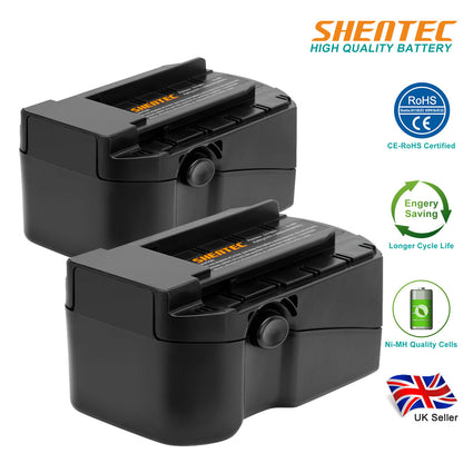 SHENTEC 2X 24V 4Ah Ni-MH Battery for HILTI B24 B 24/2.0 B 24/3.0 SFL 24 TE 2-A WSW 650-A
