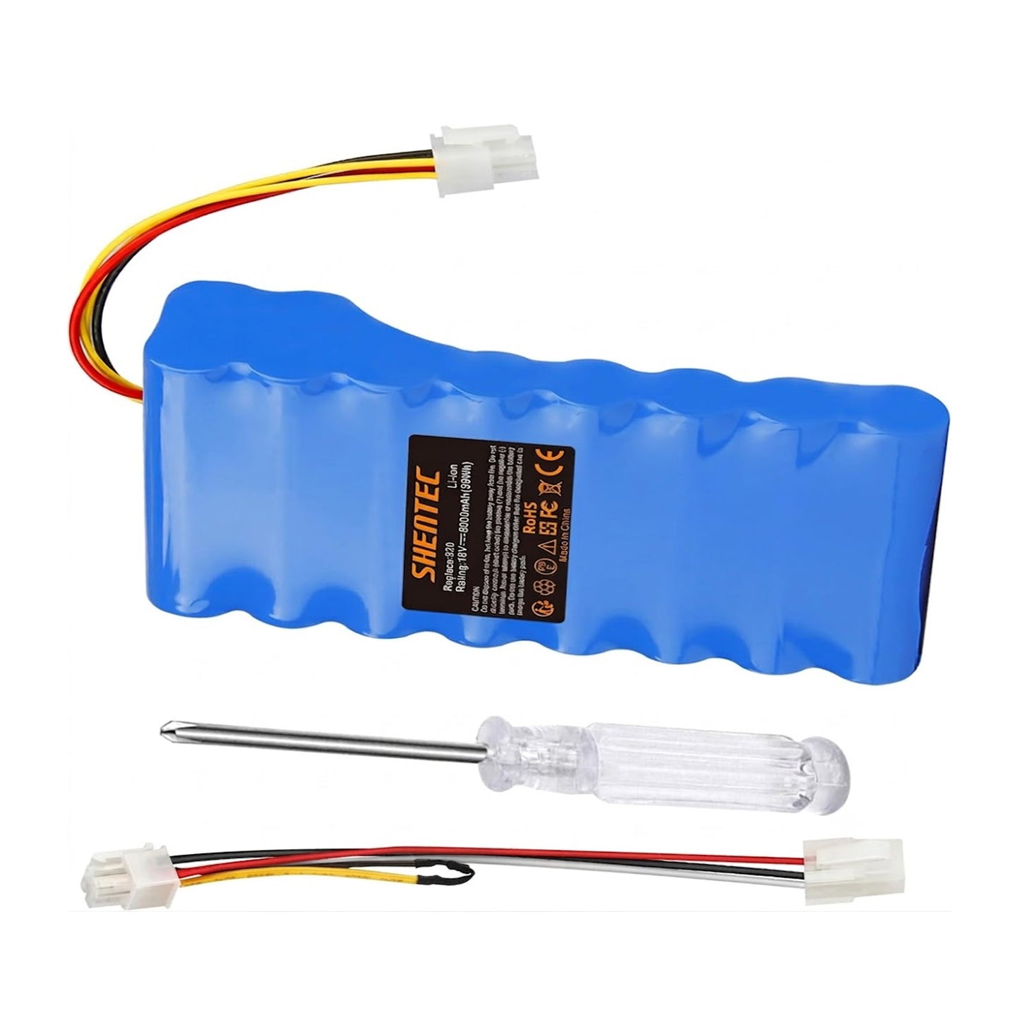 SHENTEC 18V 6000mAh Li-ion Replacement Battery for Husqvarna Automower 320, 430, 430X, 440, 450X, 520, 550 ,588 14 64-01, 588 14 64-02