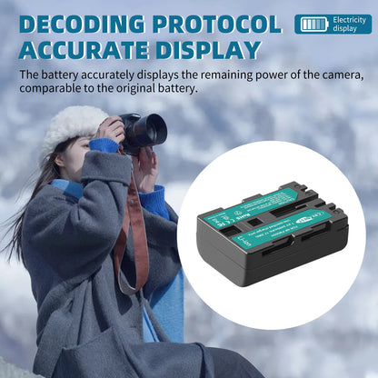 SHENTEC 2x Battery NP-FM500H +Charger For Sony Alpha DSLR/SLT A57 A68 A58 A300K/N A100