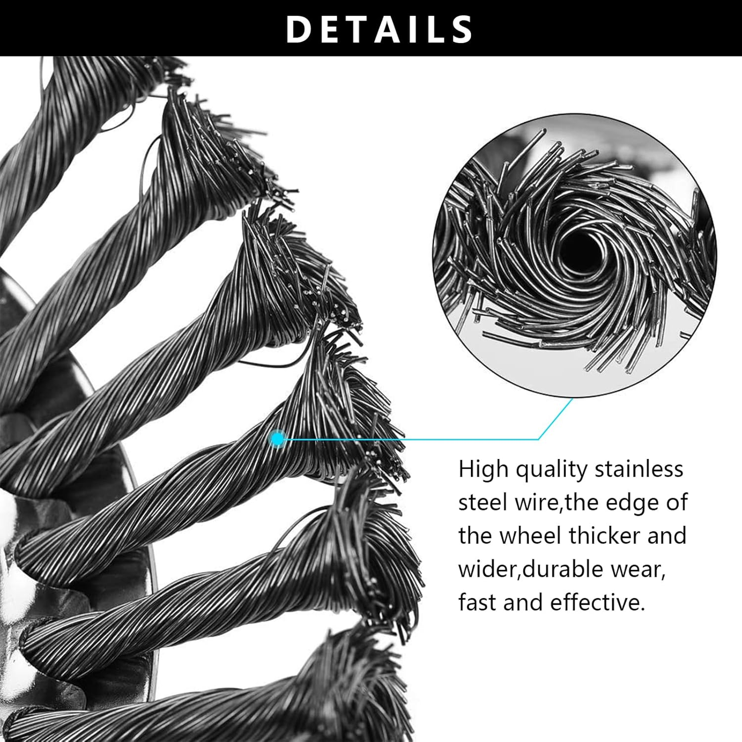 6" 8" 10" Steel Wire Weeding Grass Trimmer Head Weed Rotating Wheel Brush With Adapter Kit