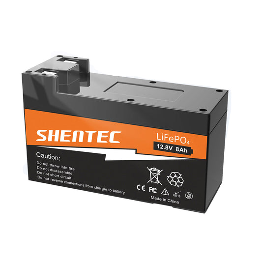 SHENTEC 8Ah 12.8V BMS LiFePO4 Battery for Boat RV Solar Caravan Campers Off-grid Golf