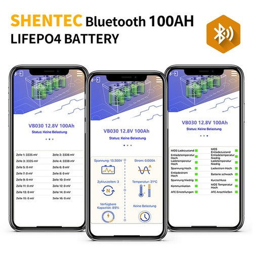 SHENTEC 12/24V 100/150/200/300Ah LiFePO4 Battery With BMS For Solar Boat Off Grid RV