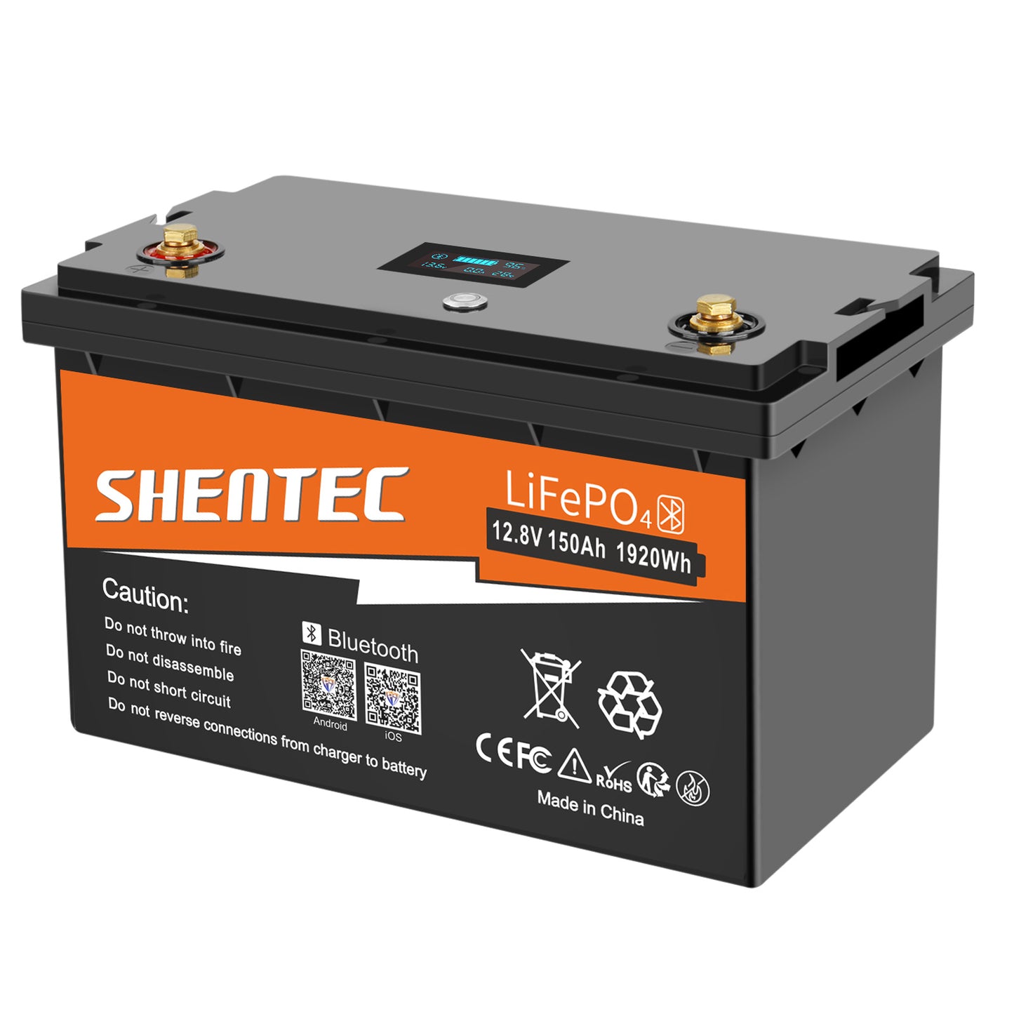 SHENTEC 12/24V 100/150/200/300Ah LiFePO4 Battery With BMS For Solar Boat Off Grid RV