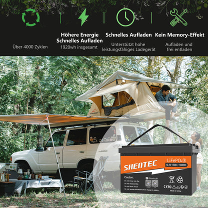 SHENTEC 12/24V 100/150/200/300Ah LiFePO4 Battery With BMS For Solar Boat Off Grid RV