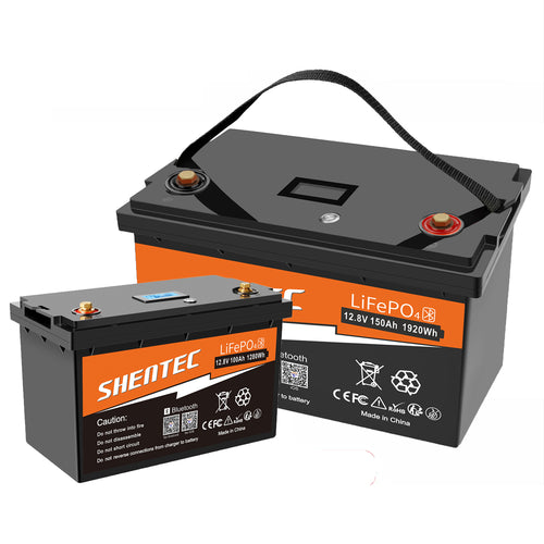 SHENTEC 12/24V 100/150/200/300Ah LiFePO4 Battery With BMS For Solar Boat Off Grid RV