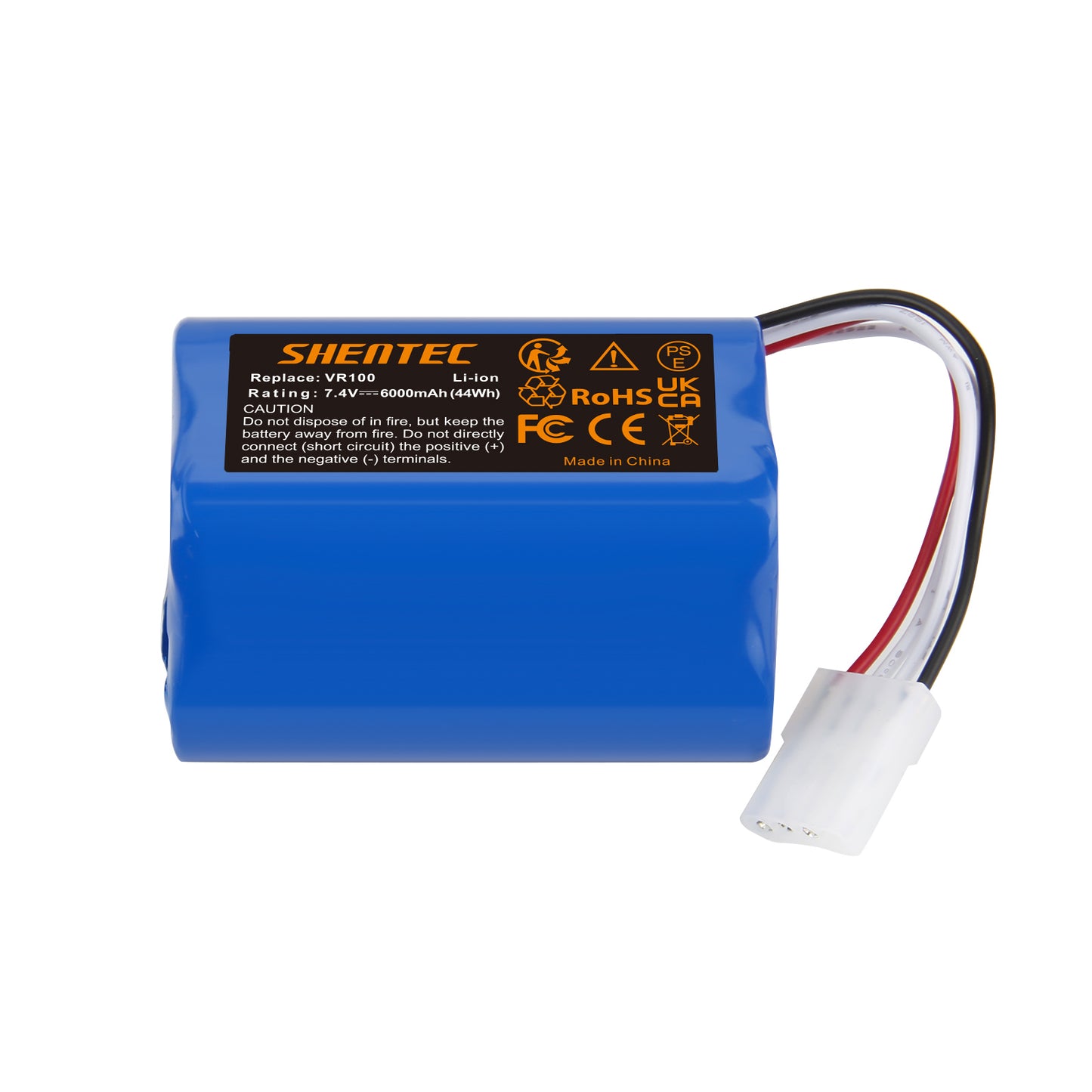 SHENTEC 6Ah 7.4 V Li-ion Replacement Battery For Vorwerk SCM61932,46439 Vorwerk Kobold VR100,VX100
