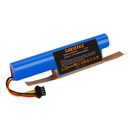SHENTEC 10.8V 3.5Ah Li-ion Replacement Battery For Vileda VR 102, VR One, VR 201 PetPro, VR 303,0769-03