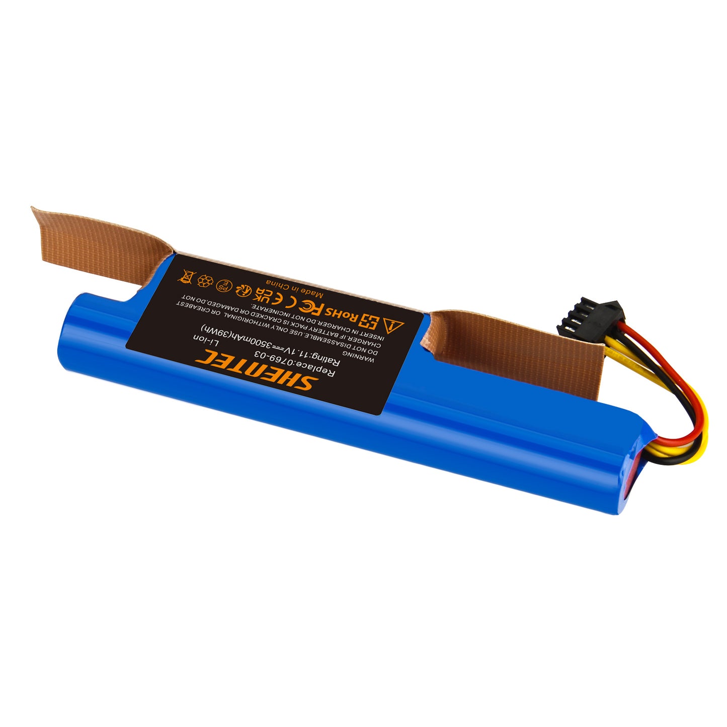 SHENTEC 10.8V 3.5Ah Li-ion Replacement Battery For Vileda VR 102, VR One, VR 201 PetPro, VR 303,0769-03
