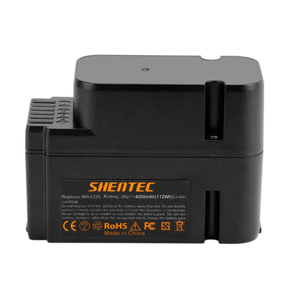 SHENTEC 2x 4.0Ah 28V Li-ion Replacement Battery For Worx WA3225 WA3565 WG754E WG790E WG791E.1 WG796E.1