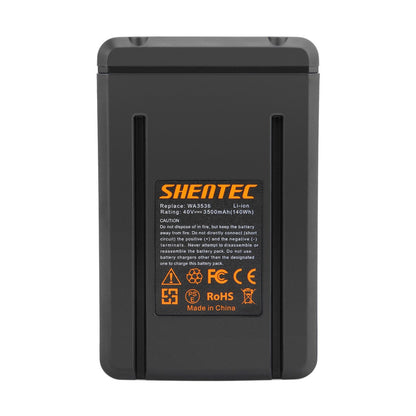 SHENTEC 3.5Ah 40V Li-ion Battery For WORX WA3536 WA3734 WG268E WG568E WG168E WG368E WG770E