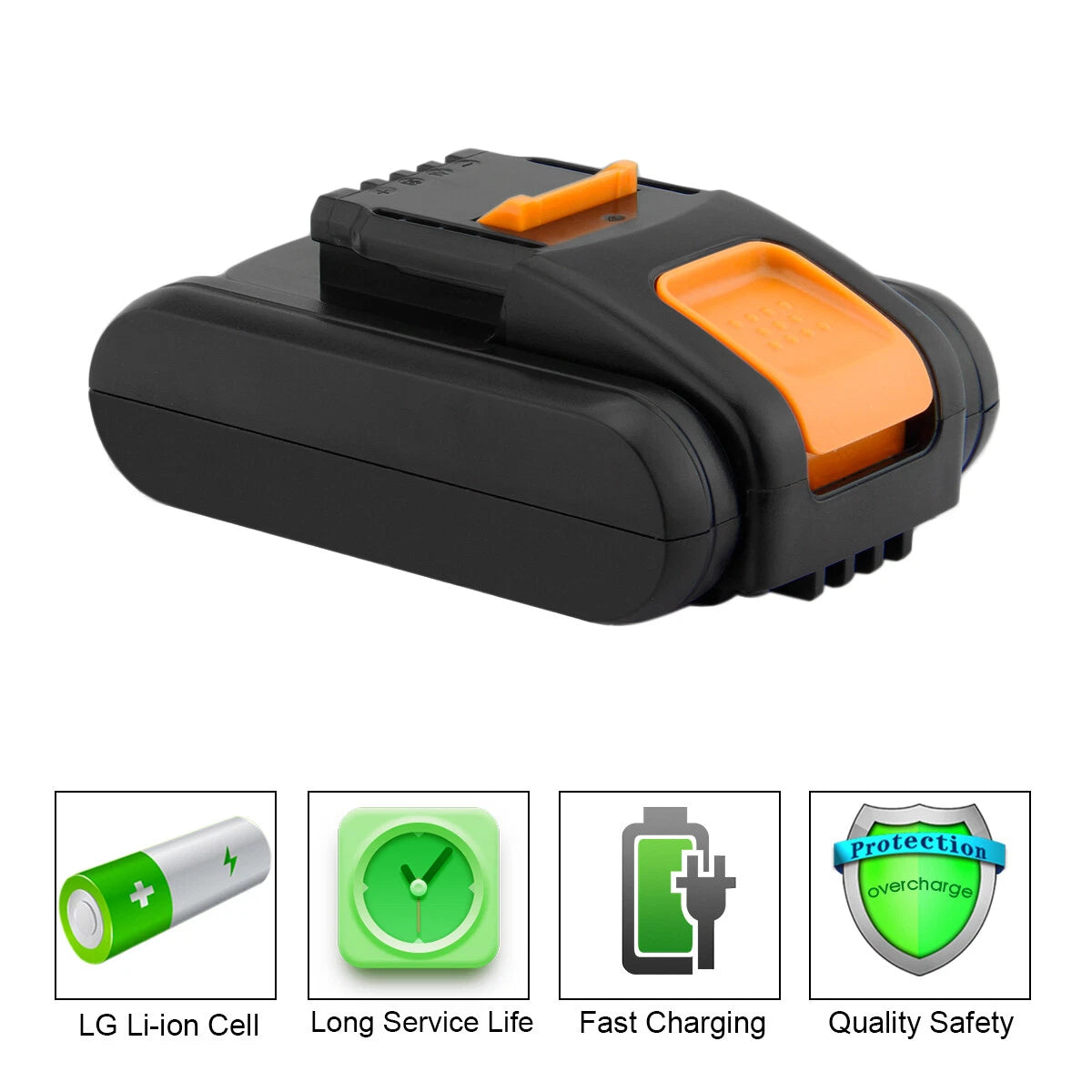 SHENTEC 2 X 3.5Ah 20V Replacement Battery for Worx WA3551.1 WG169 WX372 WX166 WX372
