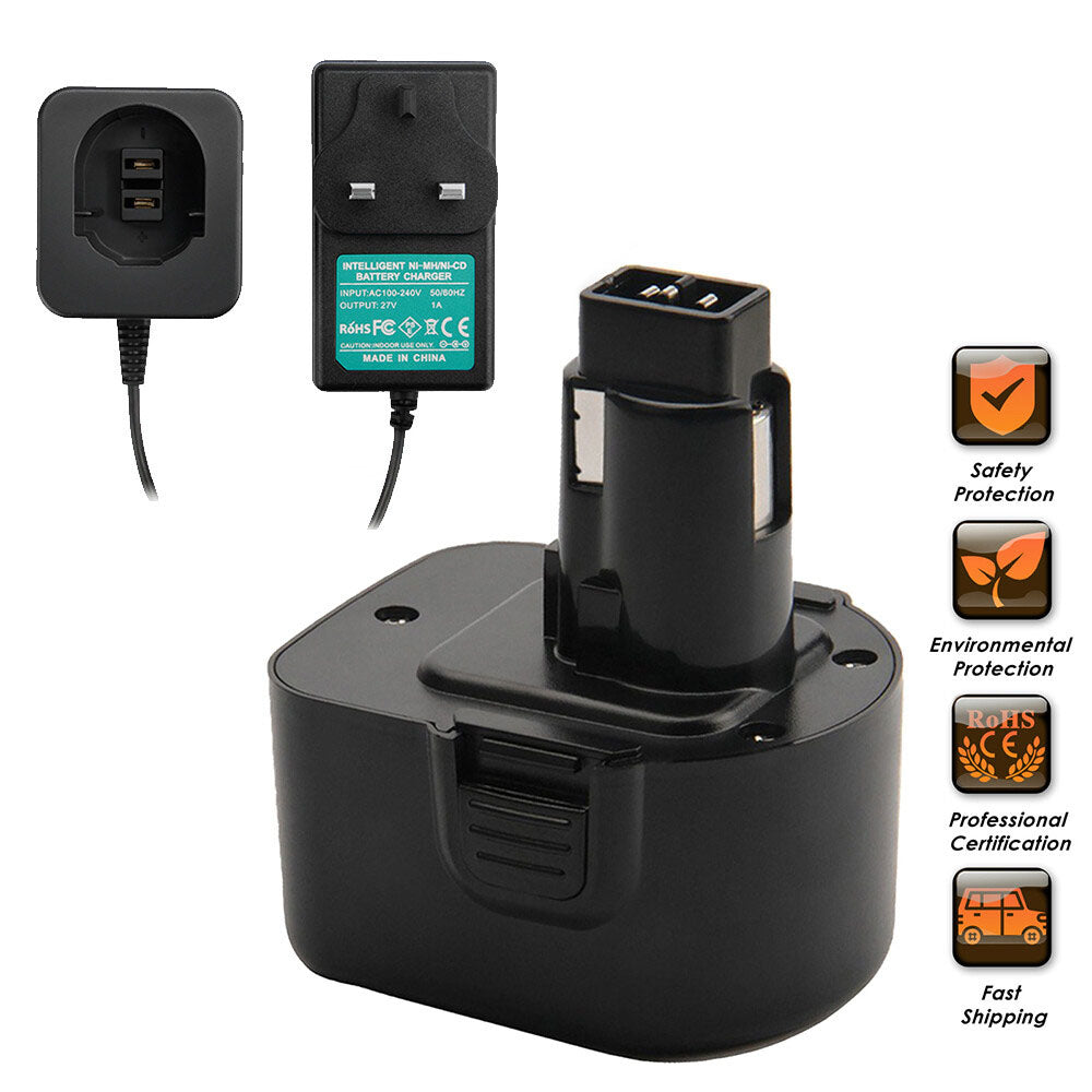 SHENTEC 3500mAh Ni-MH Battery + Charger For Dewalt DC9071 DE9074 DE9075 DW9072 DW9071 DE9037