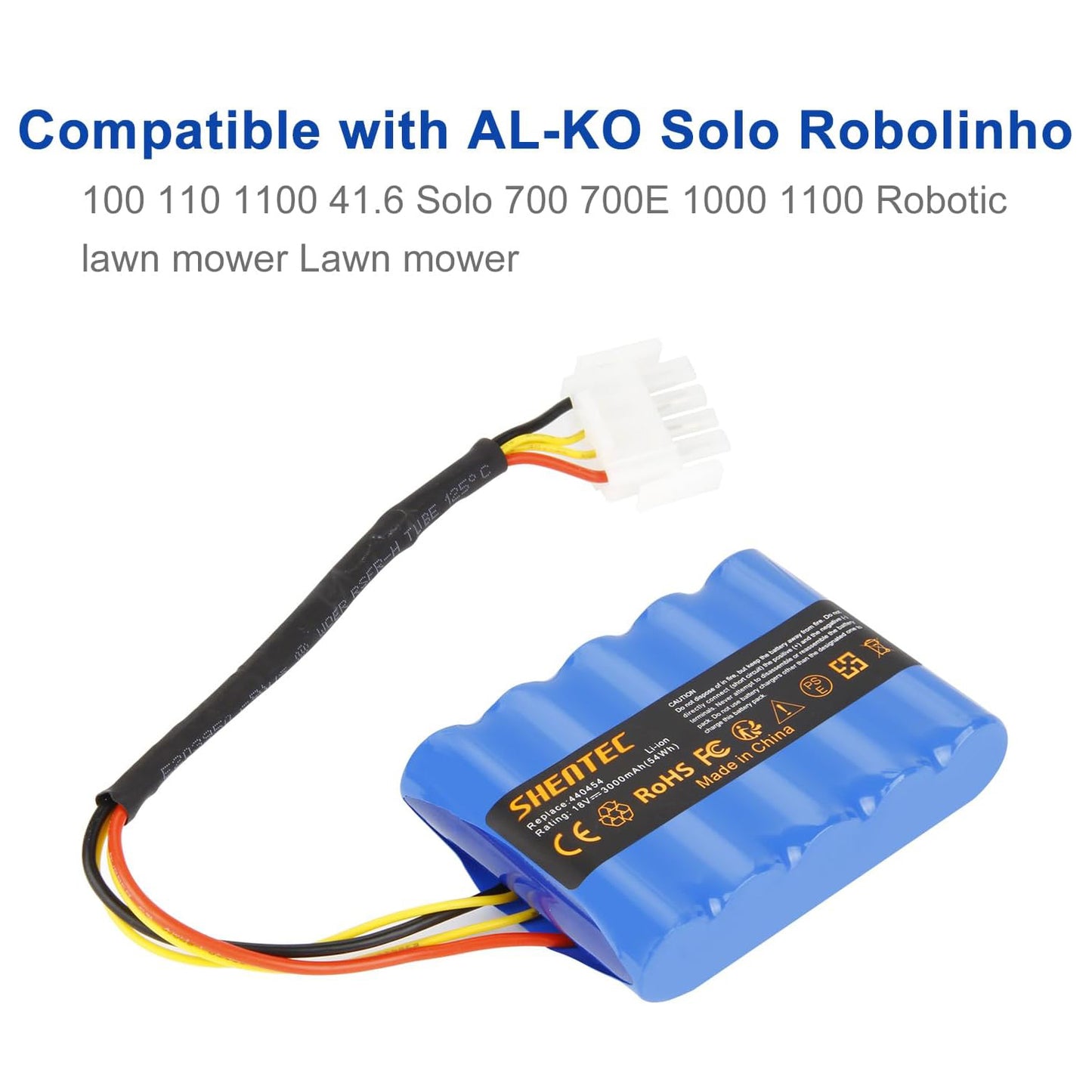 SHENTEC 18V 3000mAh Battery For AL-KO Solo Robolinho Robotic Lawnmower 100 110 1100 41.6 Solo 700 700E 1000 1100