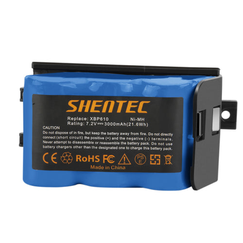 SHENTEC 3000mAh 7.2V Ni-MH Replacement Battery for Shark XBP-610 XBP610 EU-36000 UV610DT
